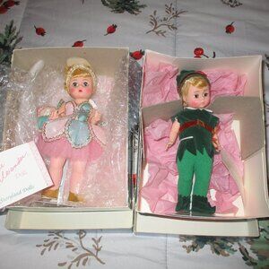Vintage Madame Alexander Peter Pan & Tinkerbell Fairy doll Set